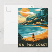 Na Pali Coast Kauai, Hawaii Beach Briefkaart (Voorkant / Achterkant)