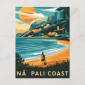 Na Pali Coast Kauai, Hawaii Beach Briefkaart (Voorkant)