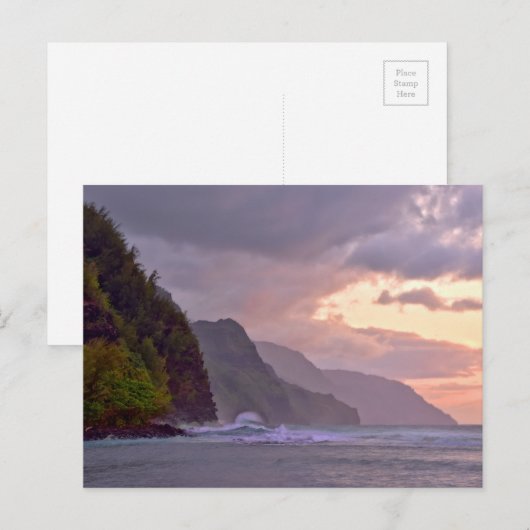 Na Pali Coast Kauai, Hawaii Briefkaart (Voorkant / Achterkant)