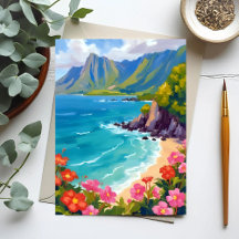 Na Pali Coast Kauai Hawaii Coastline Painting