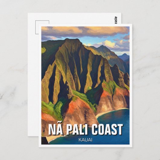Nā Pali Coast Kauai Hawaii Reizen Briefkaart (Voorkant / Achterkant)