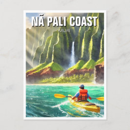 Nā Pali Coast Kauai Hawaii Reizen Kajak Briefkaart