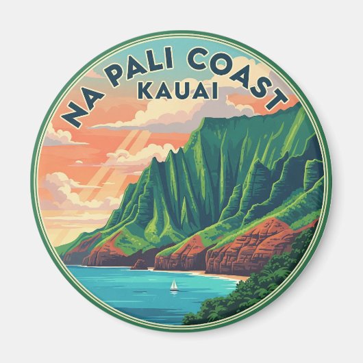 Nā Pali Coast Kauai Hawaii Reizen Magneet (Voorkant)