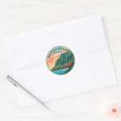 Nā Pali Coast Kauai Hawaii Reizen Ronde Sticker (Envelop)