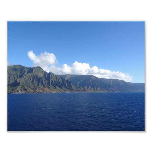 Na Pali Coast Kauai Hawaii Stille Oceaan Foto Afdruk (Voorkant)
