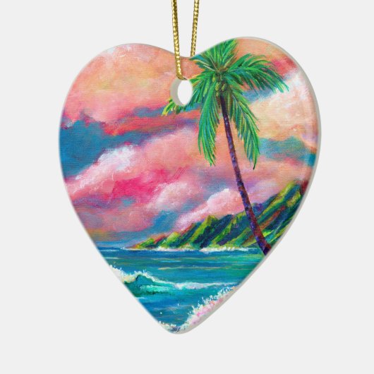 Na Pali Coast Kerstmis Keramisch Ornament (Links)