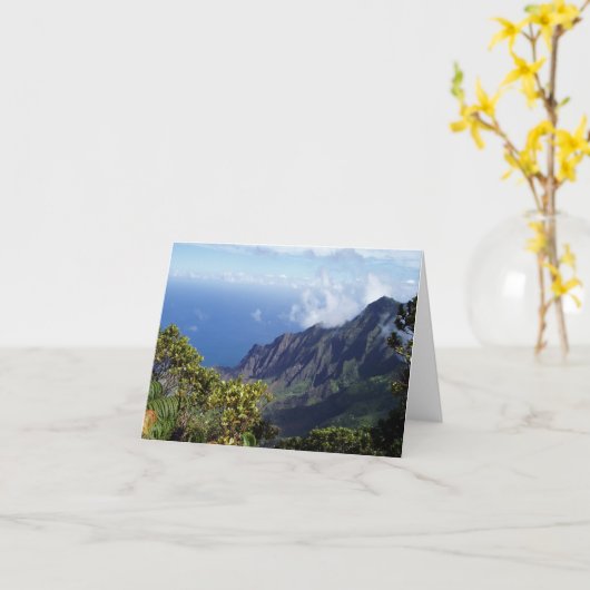 Na Pali Coast Notecard. Kaart (Gele Bloem)