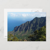 Na Pali Coast op het briefkaart Kauai (Voorkant / Achterkant)