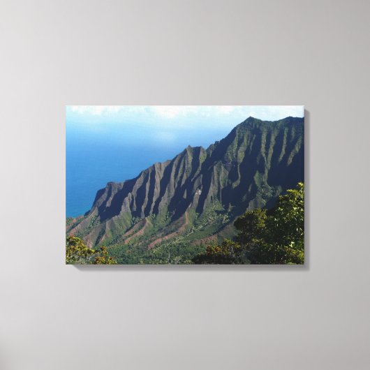 Na Pali Coast op Kauai canvas print (Voorkant)