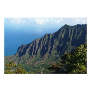 Na Pali Coast op Kauai Foto Afdruk