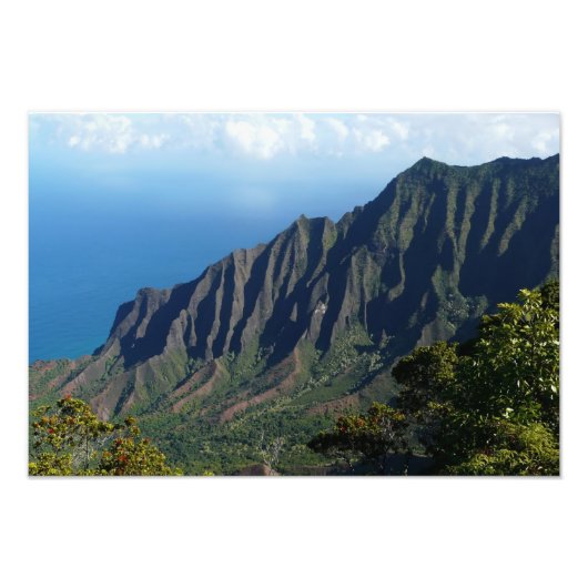 Na Pali Coast op Kauai Foto Afdruk (Voorkant)