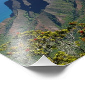 Na Pali Coast op Kauai Foto Afdruk (Hoek)