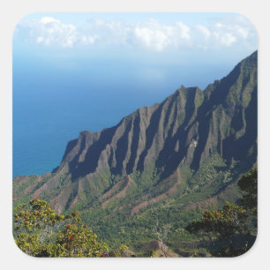 Na Pali Coast op Kauai fotosticker Vierkante Sticker