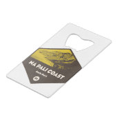 Nā Pali Coast State Park Hawaii Creditkaart Flessenopener (Achterkant Gekanteld)