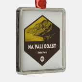 Nā Pali Coast State Park Hawaii Metalen Ornament (Rechts)