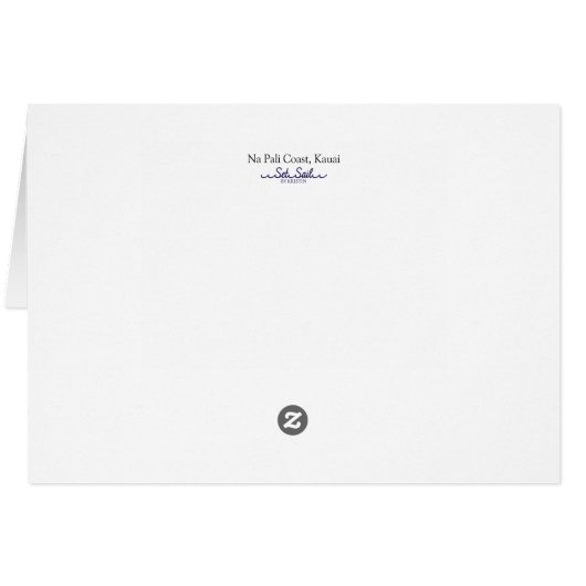 Na Pali Coast Wenskaart (Achterkant Horizontaal)