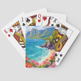 Na Pali-kust Kauai Hawaï kustlijn Schilderij Pokerkaarten