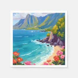 Na Pali-kust Kauai Hawaï kustlijn Schilderij Servet