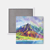 Na Pali kust van Kauai Hawaii Magneet (Voorkant / Achterkant)