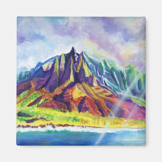 Na Pali kust van Kauai Hawaii Magneet (Voorkant)