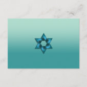 Na Partij Blauwgroen Ombre met Ster Kaart (Voorkant)