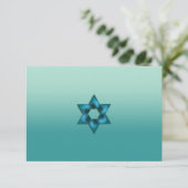 Na Partij Blauwgroen Ombre met Ster Kaart (Staand voorkant)