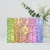 Na partij kleurrijke regenboogster Damask Kaart (Staand voorkant)