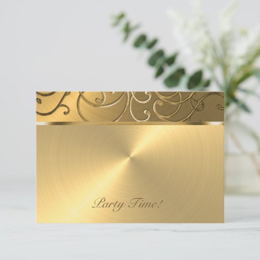 Na partij legant Alle Gold Filigree Kaart (Staand voorkant)