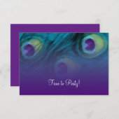 Na partij Paars Blauwgroen Peacock Kaart (Voorkant / Achterkant)