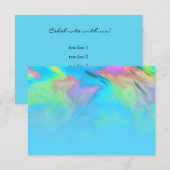 Na partij Turquoise Blue Limoen roze kleurstof Kaart (Voorkant / Achterkant)