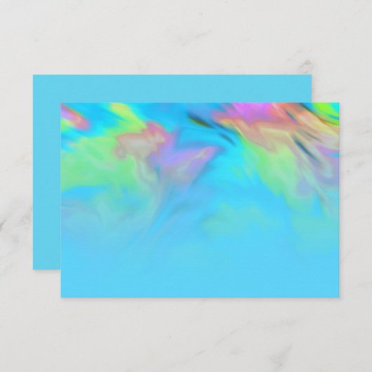 Na partij Turquoise Blue Limoen roze kleurstof Kaart (Voorkant / Achterkant)