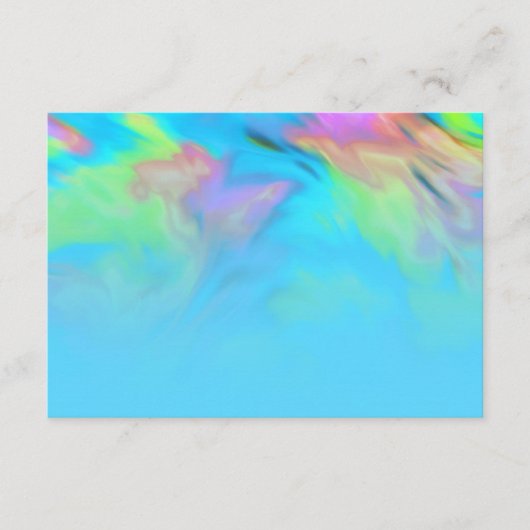 Na partij Turquoise Blue Limoen roze kleurstof Kaart (Voorkant)