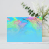 Na partij Turquoise Blue Limoen roze kleurstof Kaart (Staand voorkant)