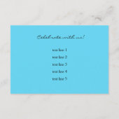 Na partij Turquoise Blue Limoen roze kleurstof Kaart (Achterkant)