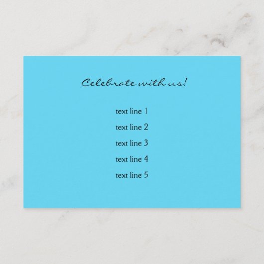 Na partij Turquoise Blue Limoen roze kleurstof Kaart (Achterkant)