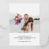 Na Party Foto Bruiloft Receptie - Full Folie Uitnodiging (Achterkant)