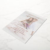 Na Party Foto Bruiloft Receptie - Full Folie Uitnodiging (Gedraaid)