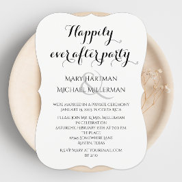 Na Party Post Trouwtypografie Kaart