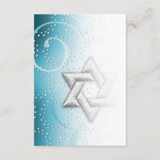 Na Party Turquoise Shimmer Star van David Kaart (Voorkant)