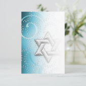 Na Party Turquoise Shimmer Star van David Kaart (Staand voorkant)