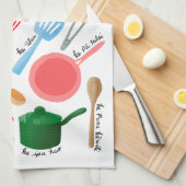 Nā Pono Lumi Kuke in het wit Theedoek (Quarter Fold)