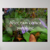 Na regen komt de zonneschijnheid gezegde poster (Voorkant)