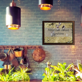 Na regen komt de zonneschijnheid gezegde poster