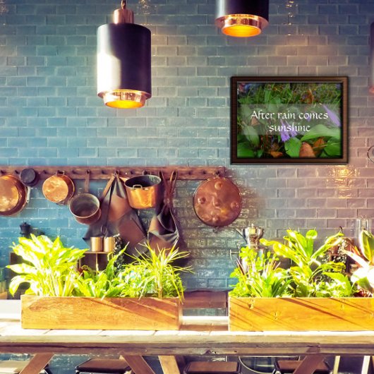 Na regen komt de zonneschijnheid gezegde poster