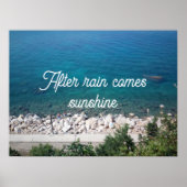 Na regen komt er een zonneschijnproverb-poster poster (Voorkant)