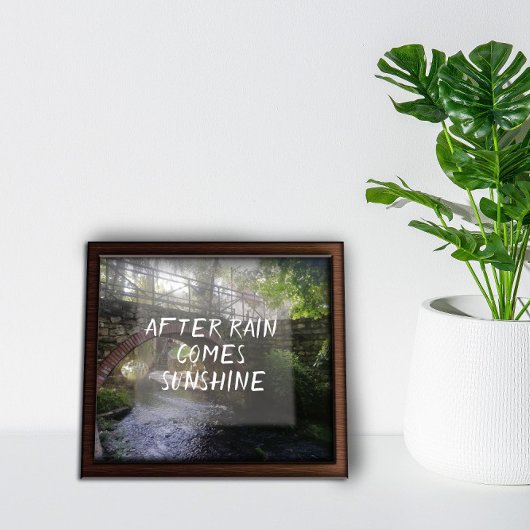 Na regen komt het zonneschijnproverb-brugposter poster