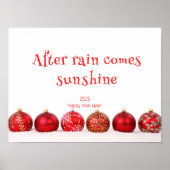 Na regen komt zonneschijn gelukkig poster van het  (Voorkant)