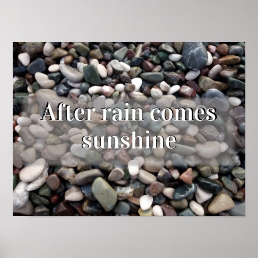 Na regen komt zonneschijn-motivatie poster (Voorkant)
