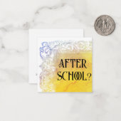 *~* NA SCHOOL? AP63 Vrienden Flat Note Kaart Notitiekaartje (Voorkant / Achterkant in situ)