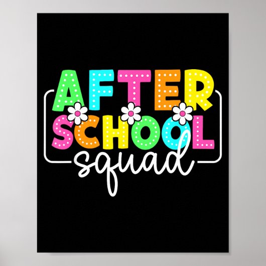 Na school team terug naar school leraren poster (Voorkant)